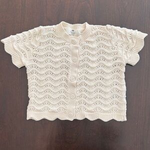 H&M Ivory Wave Pattern Cardigan